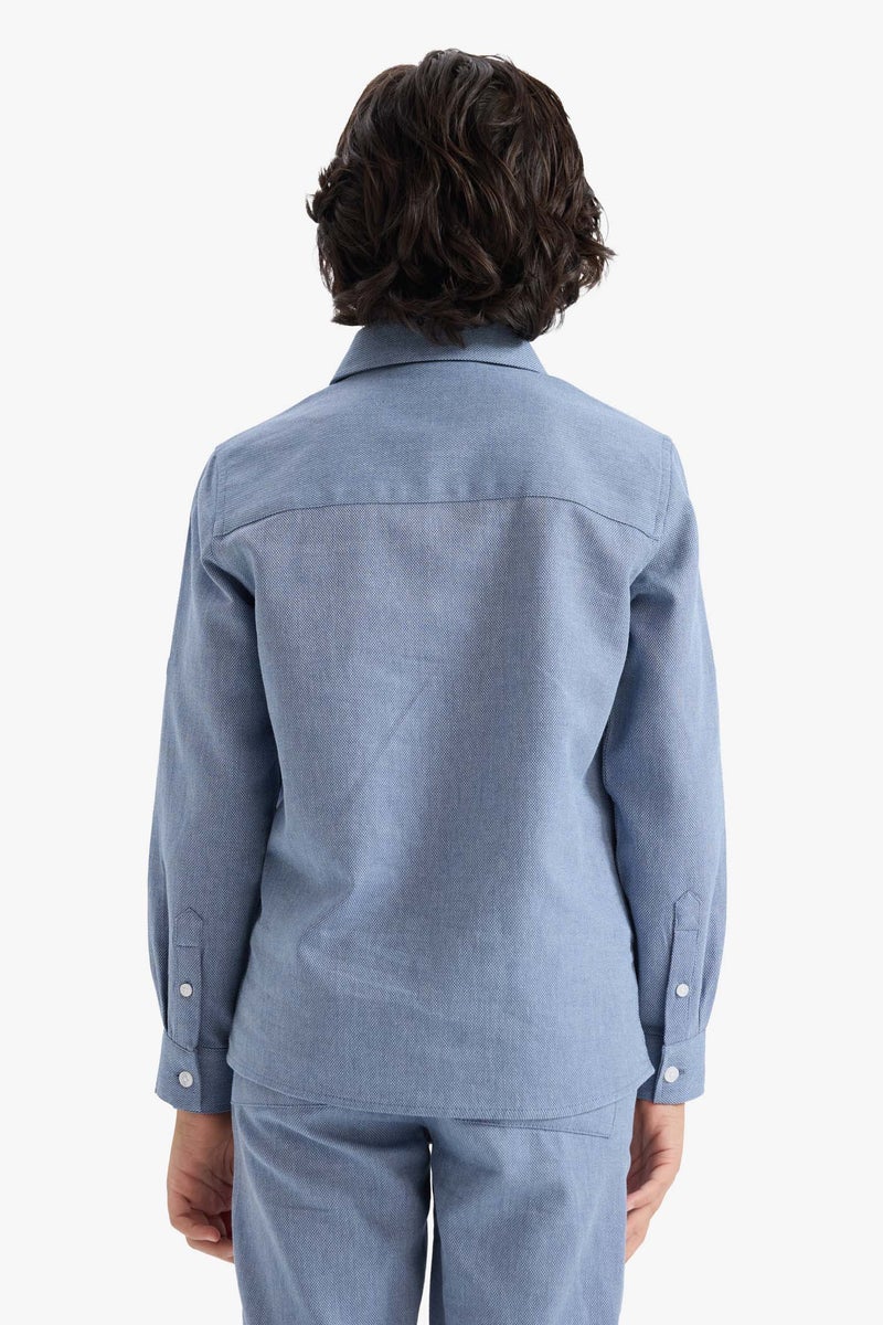 ديفاكتو قميص اولادي كم طويل قصة عادية - Image 5